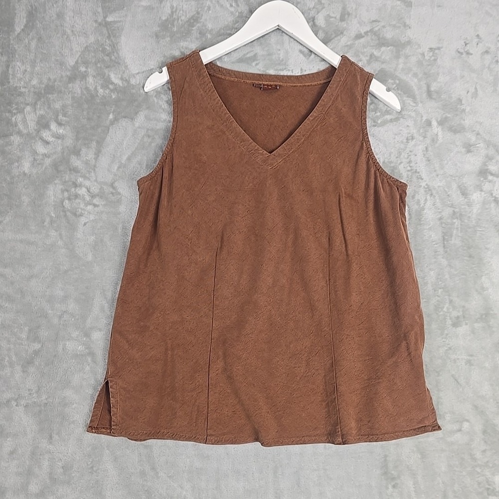 Tianello Tencel Rayon Tank Top Medium Brown Boho‎ Goblincore Grunge